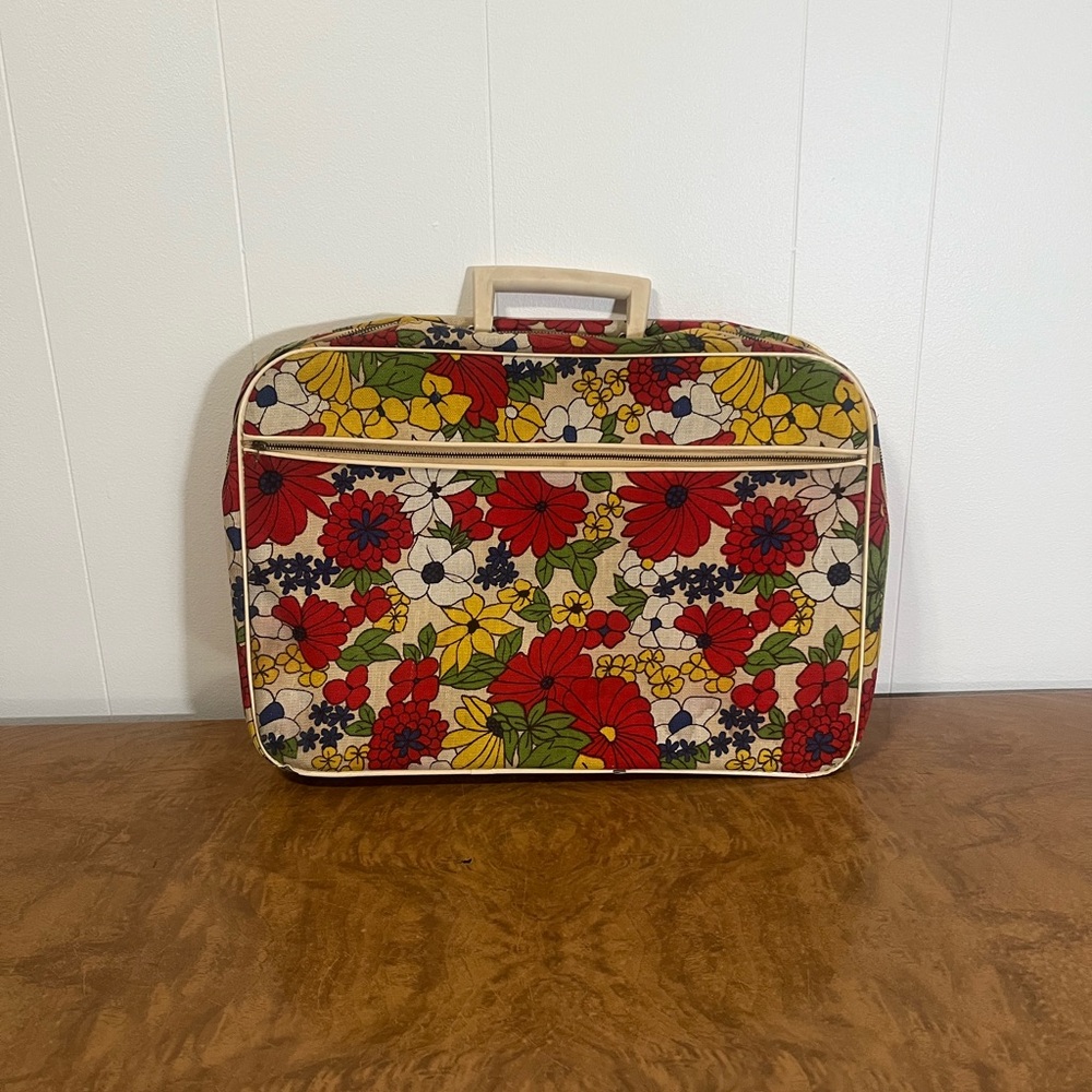 Floral Vintage Suitcase